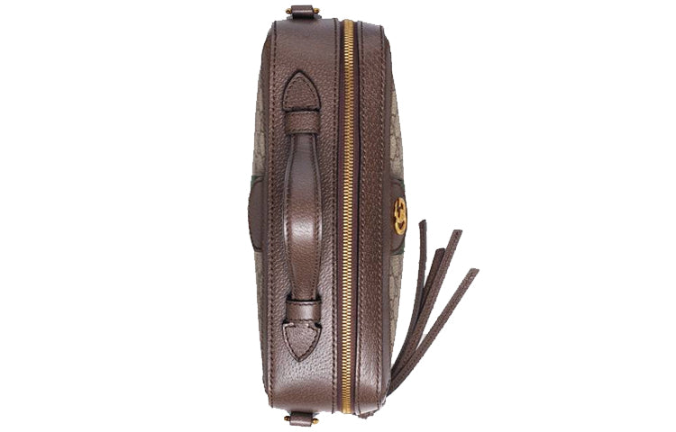 (WMNS) Gucci Ophidia Logo Stripe Webbing Tassel Canvas handBag Small / Brown Retro Classic 550622-K05NG-8745