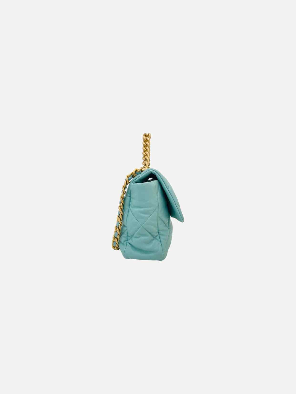 CHANEL 19 Flap Blue Quilted Shoulder Bag