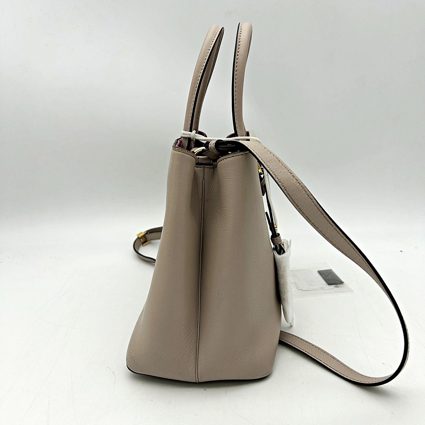 FENDI Vitello Dolce Century Petite 2Jours Tote Grigio Polvere Ciclamino  LA10258