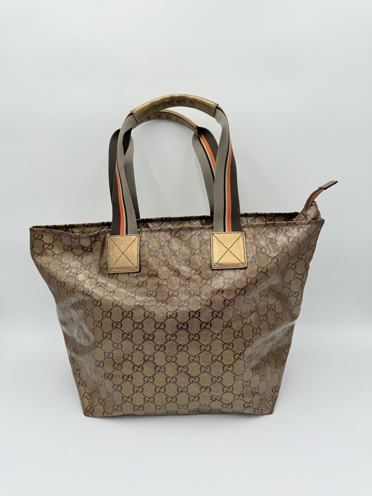 Tote Luxury Designer By Gucci In Gold, Size:Large