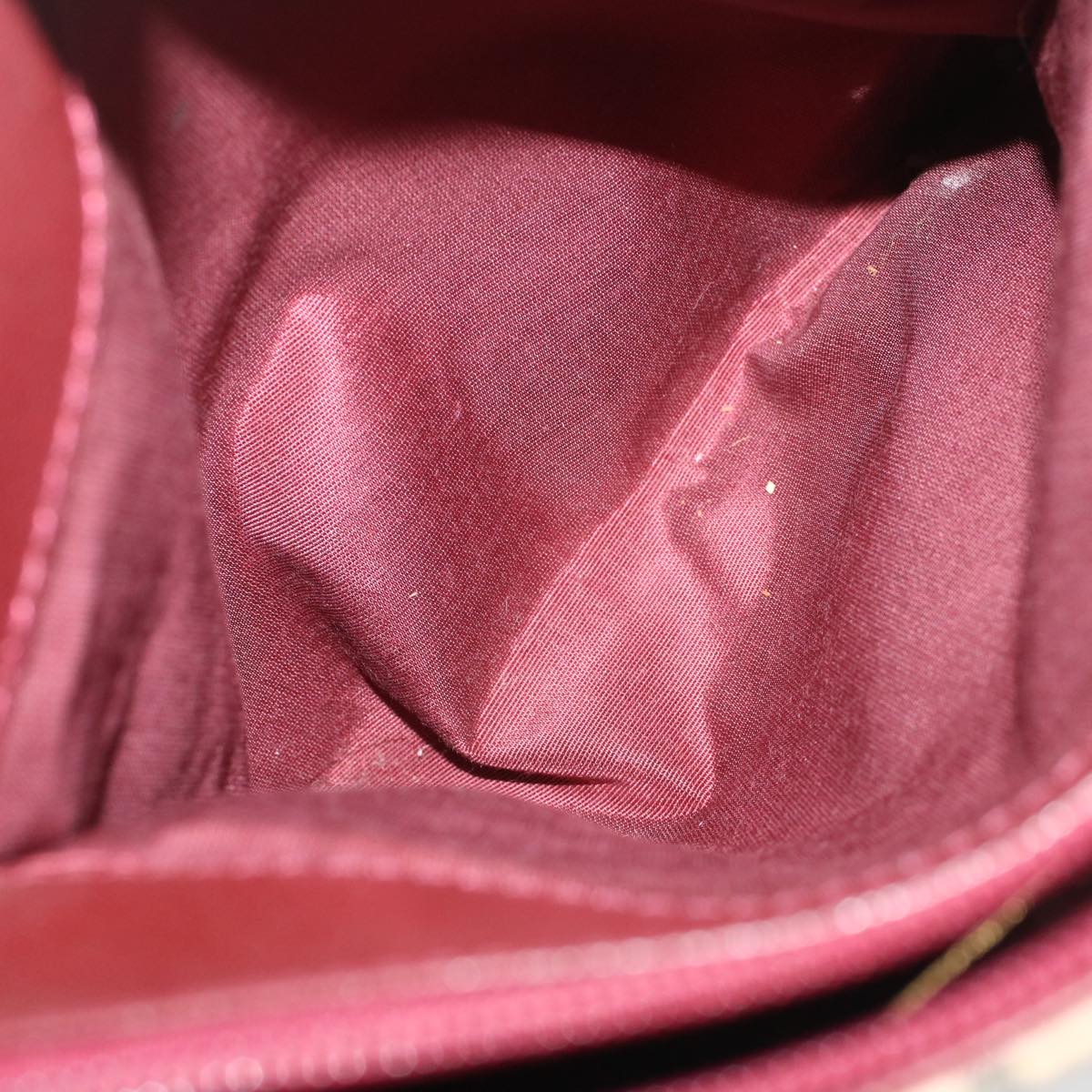 Burberry Nova Check Shoulder Bag Nylon Leather Beige Wine Red Auth 52038