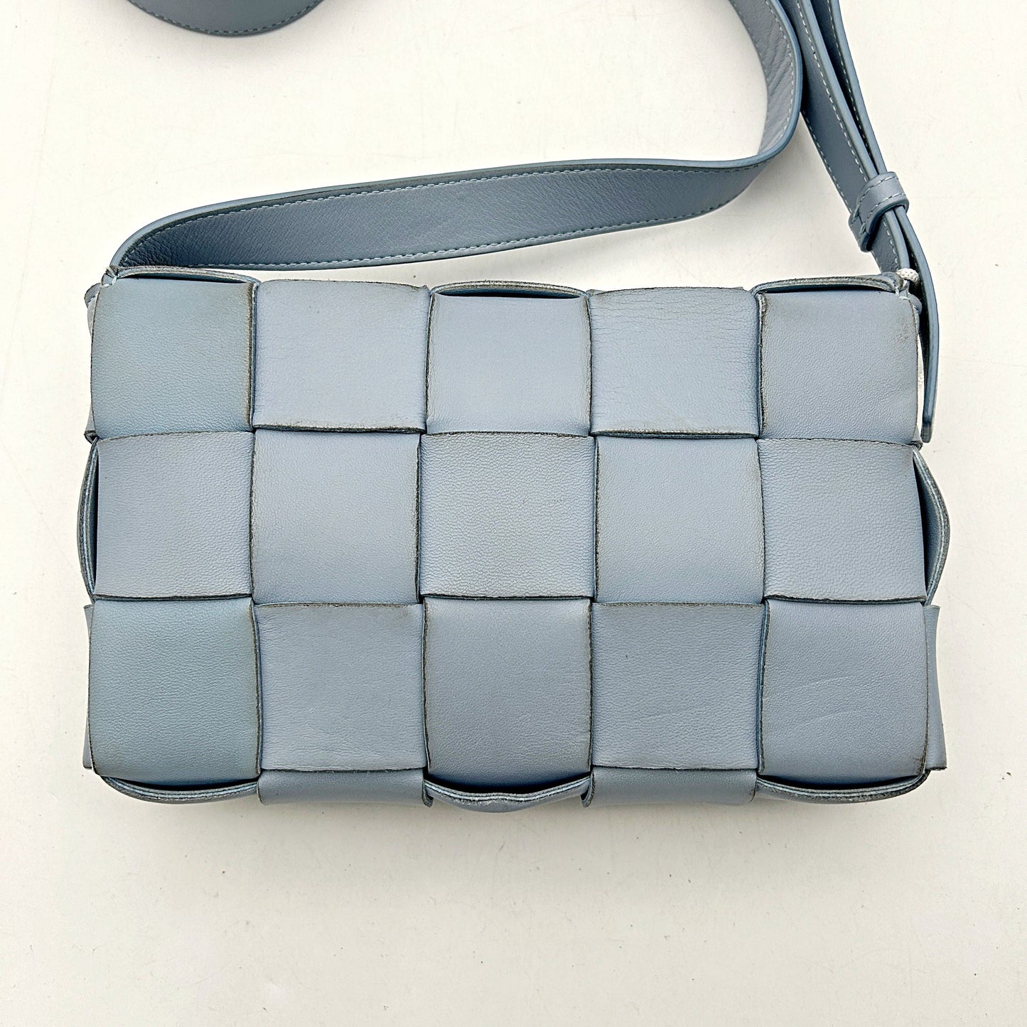 Bottega Veneta Intrecciato Cassette - Blue Crossbody Bags, Handbags LA45028