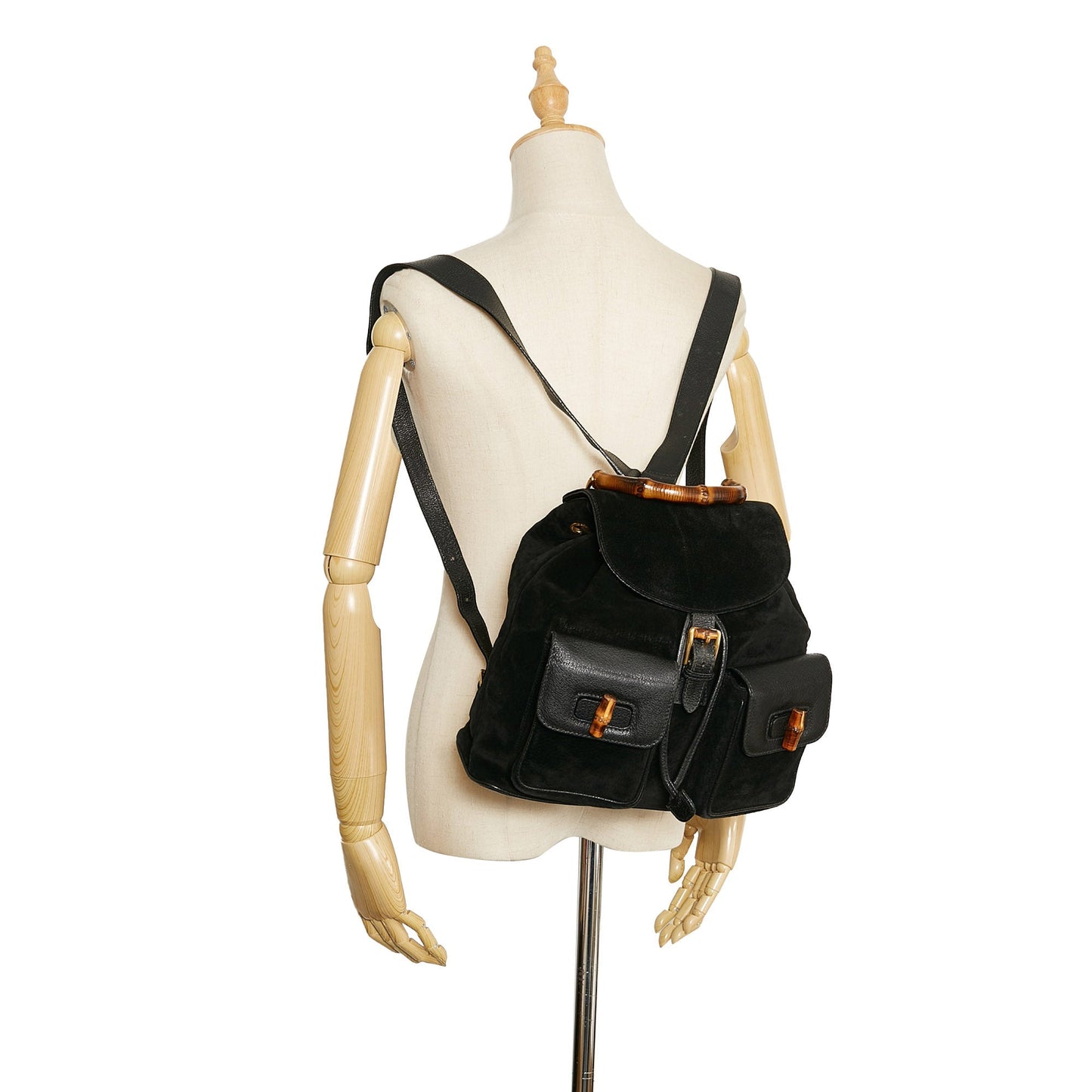 Gucci Bamboo Suede Backpack