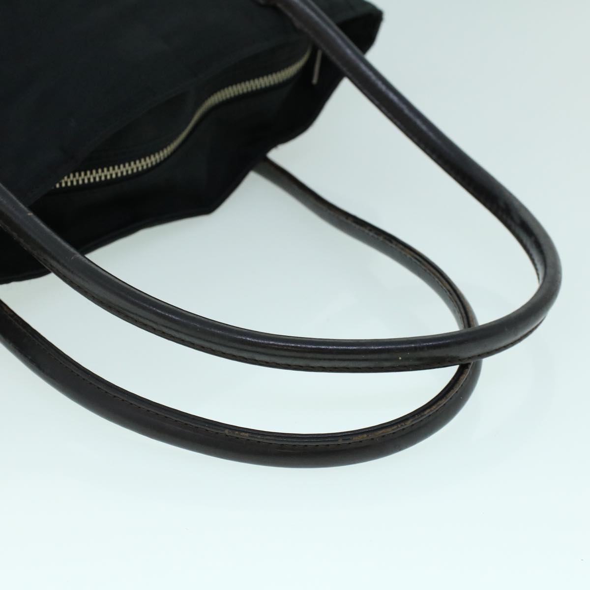 Burberry Nova Check Shoulder Bag Nylon Leather Beige Black Auth 53791