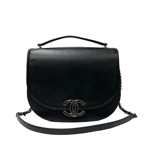 CHANEL Shoulder Bag lambskin black Matrasse