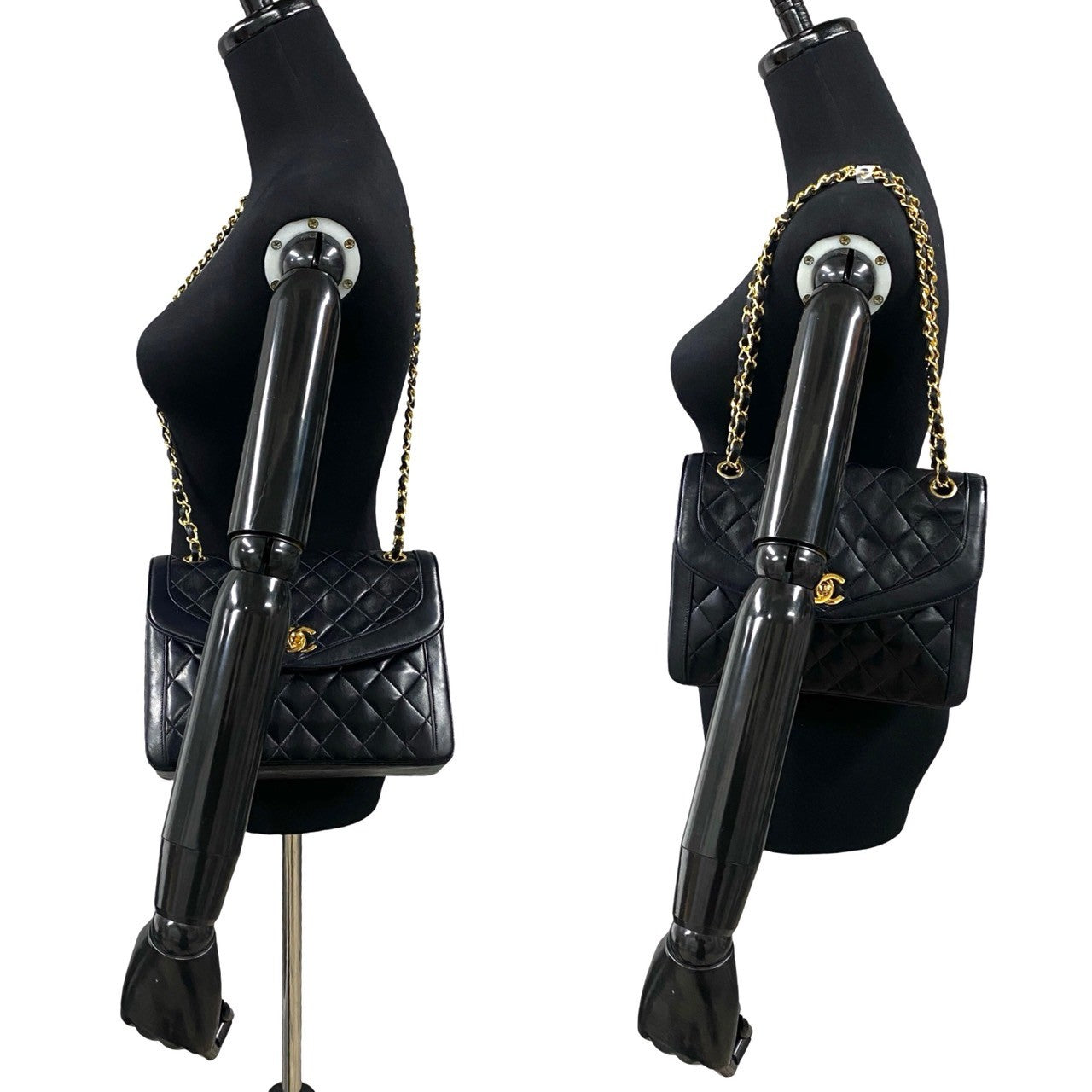 CHANEL Shoulder Bag lambskin black Matrasse