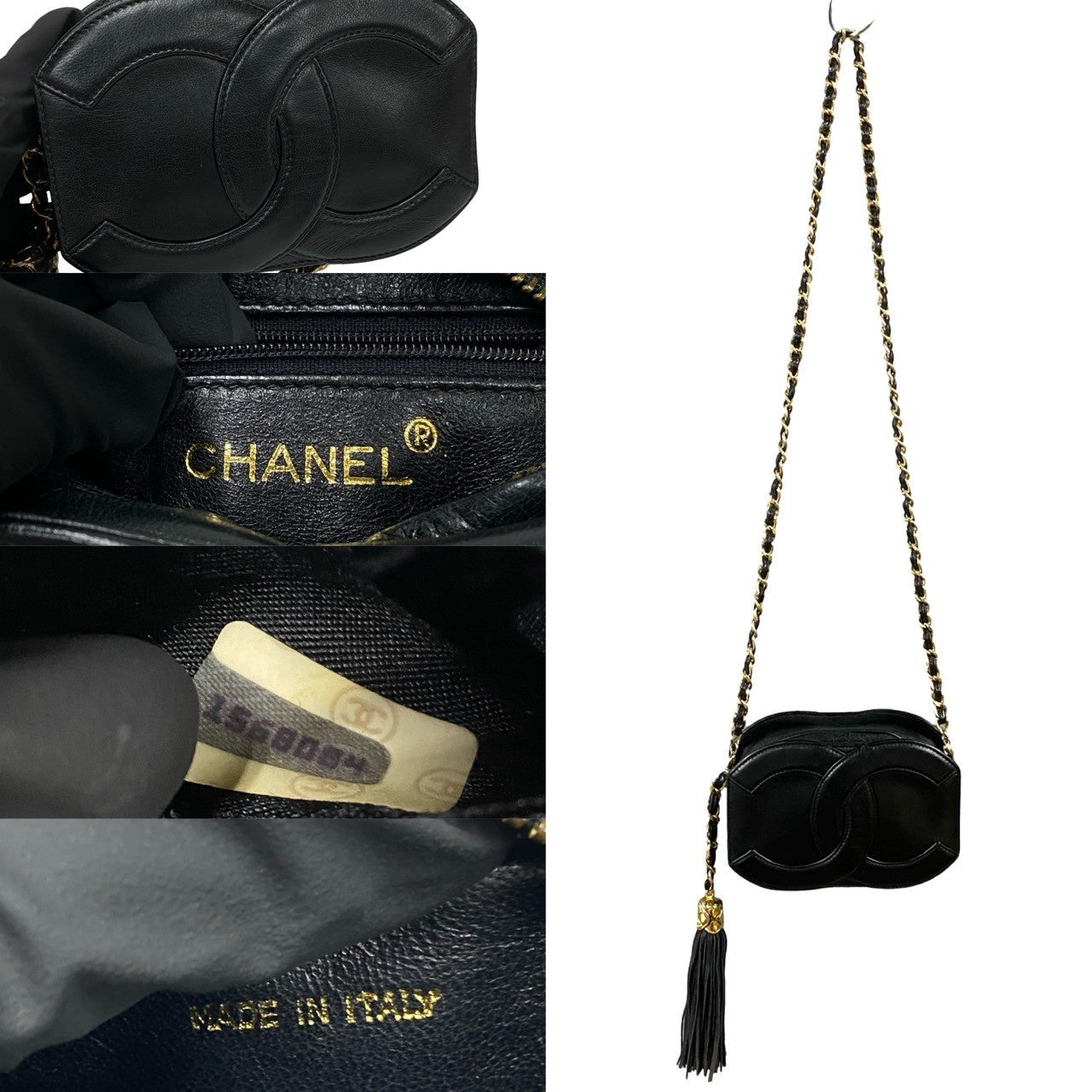 CHANEL Shoulder Bag lambskin black