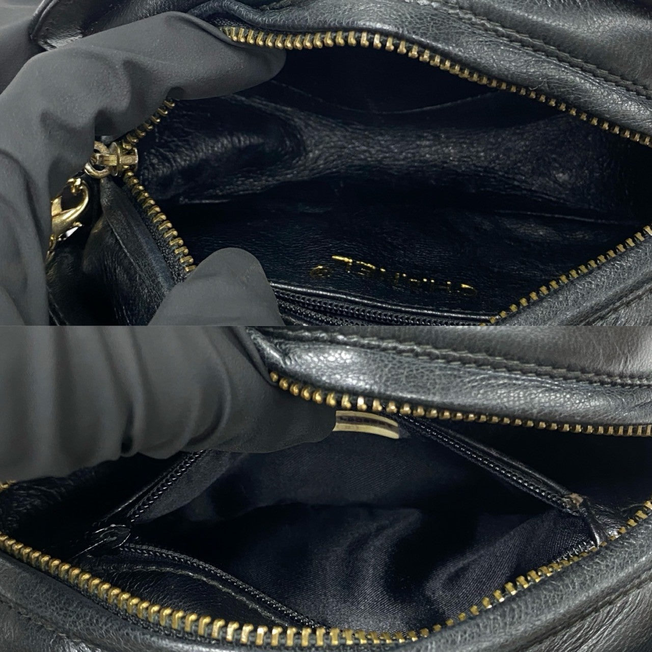 CHANEL Shoulder Bag lambskin black