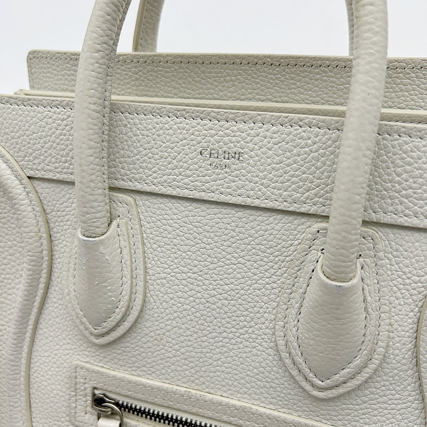 Celine Leather Luggage Micro - Neutrals Totes, Handbags LA43684