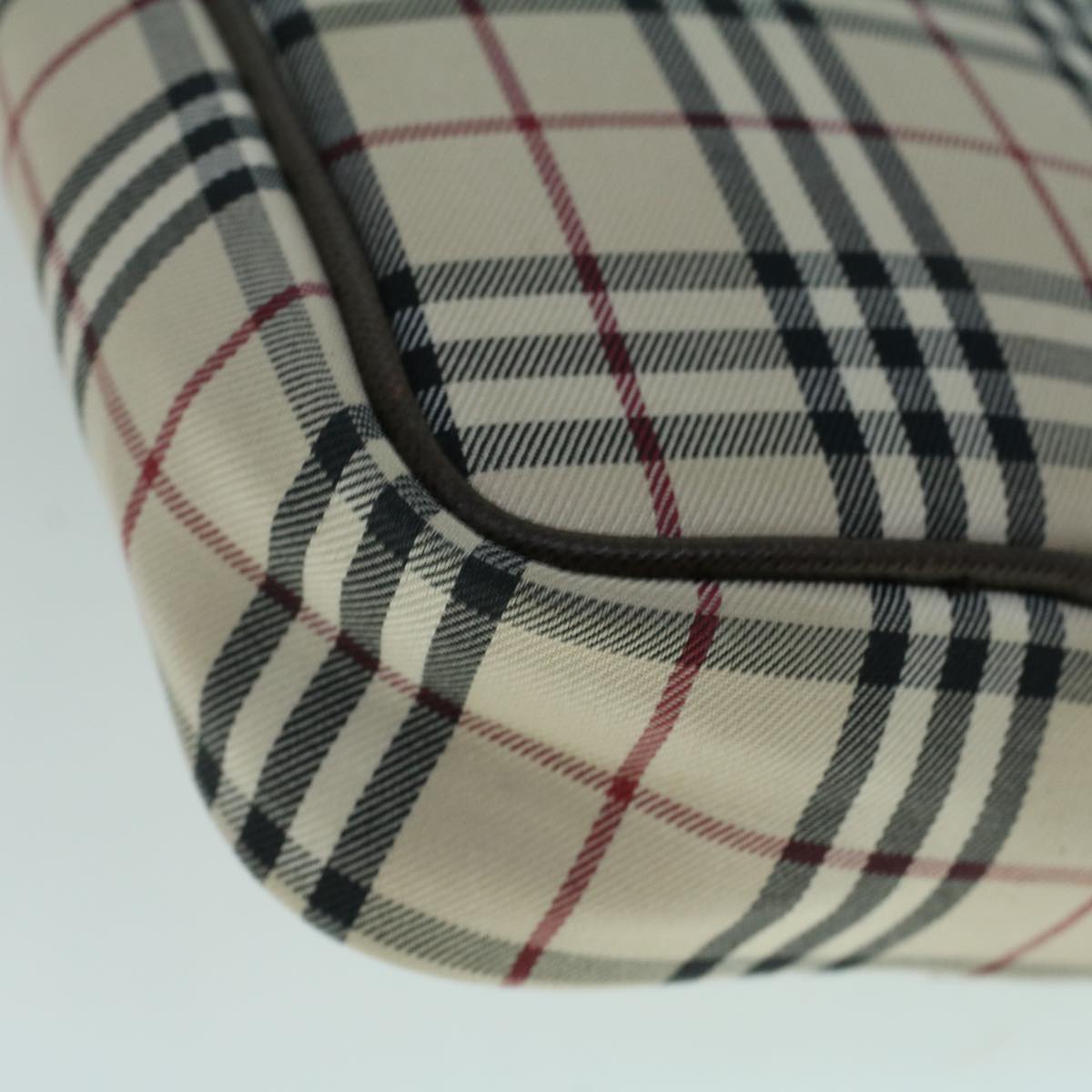 Burberry Nova Check Shoulder Bag Canvas Beige Brown Auth 56460