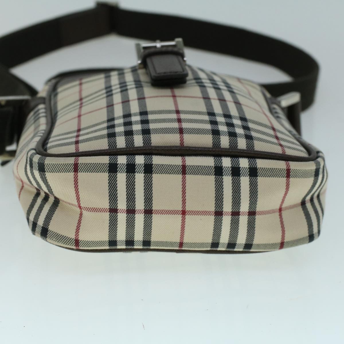 Burberry Nova Check Shoulder Bag Canvas Beige Brown Auth 56460
