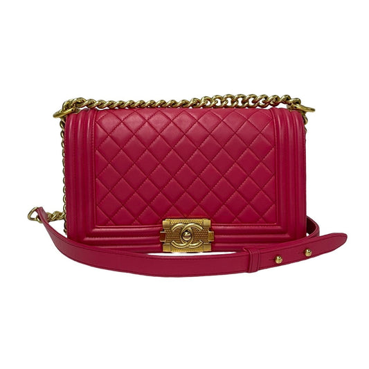 CHANEL Shoulder Bag lambskin pink Boy chanel