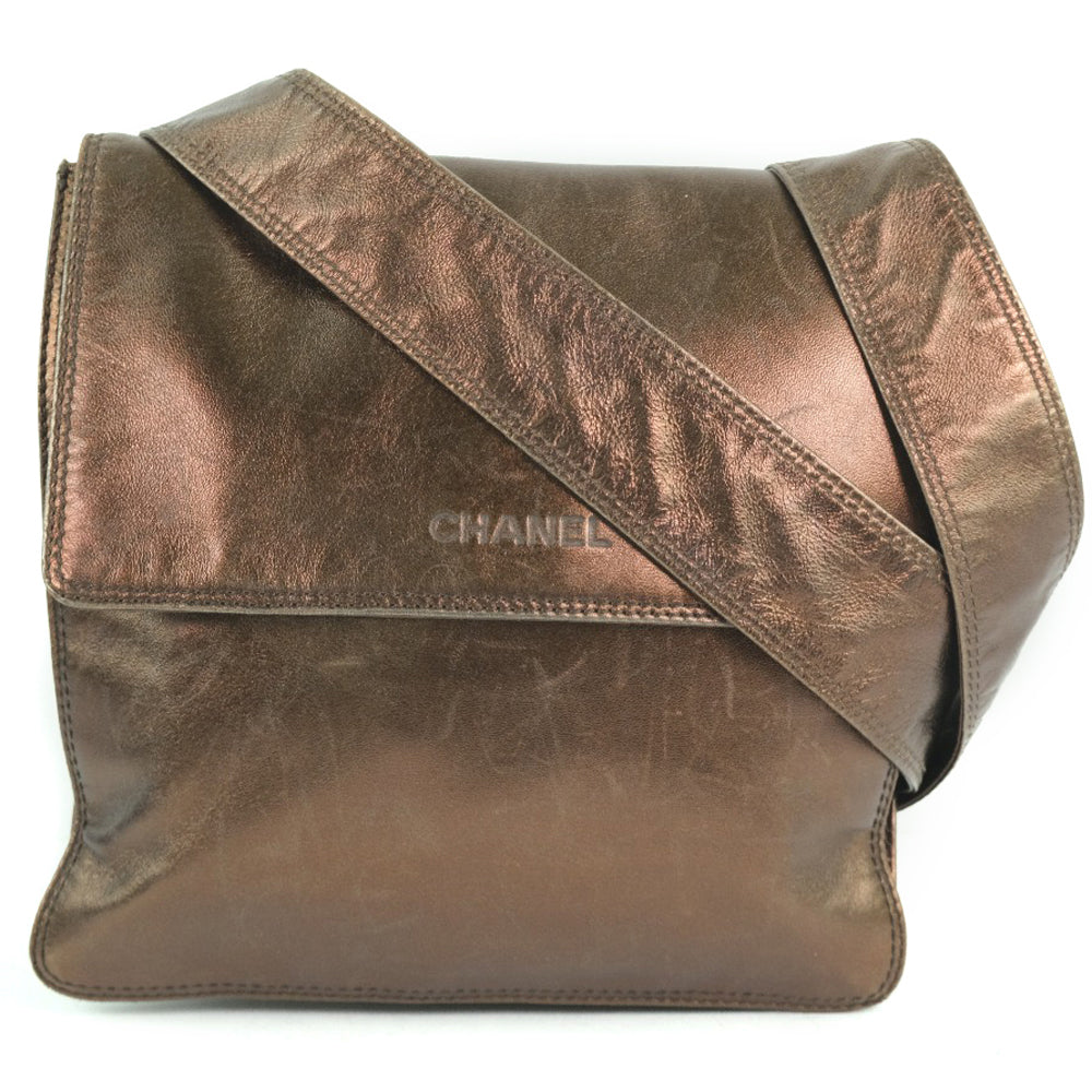 CHANEL Shoulder Bag Calfskin bronze unisex(Unisex) Used