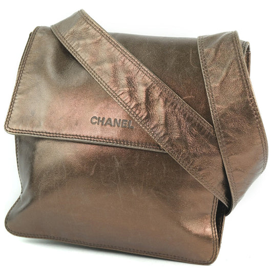 CHANEL Shoulder Bag Calfskin bronze unisex(Unisex) Used