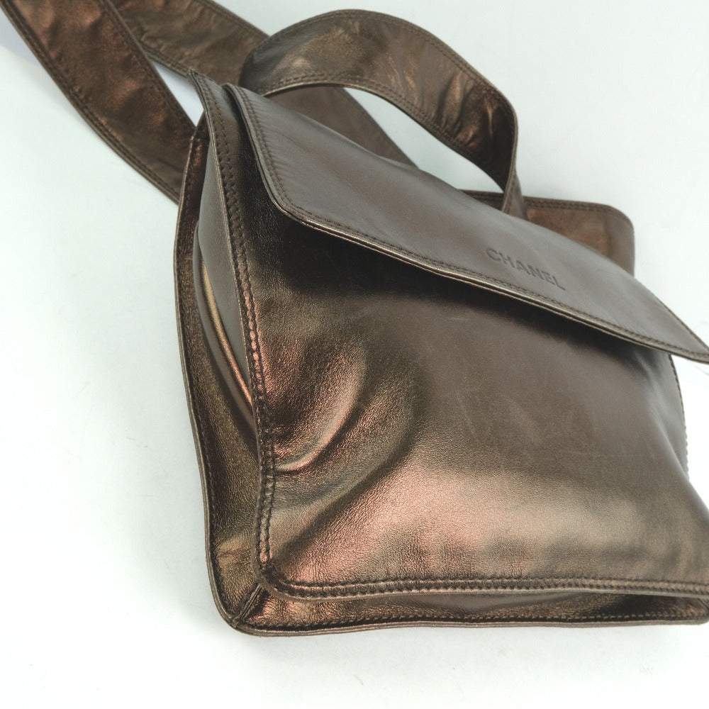 CHANEL Shoulder Bag Calfskin bronze unisex(Unisex) Used