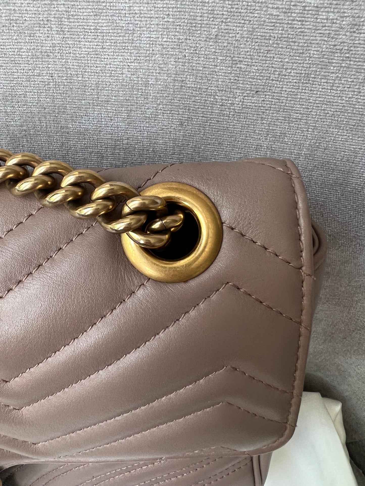 Gucci GG Dusty Pink Marmont Medium Shoulder Bag