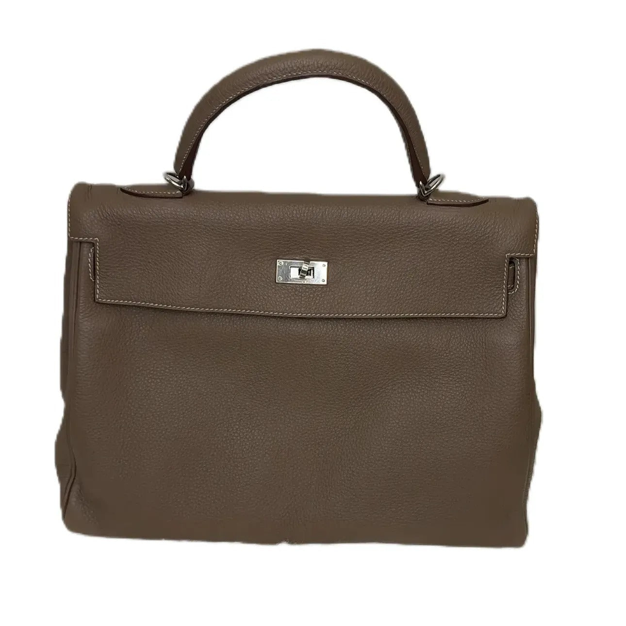HERMES Togo Kelly Retourne 32 Etoupe B22-35
