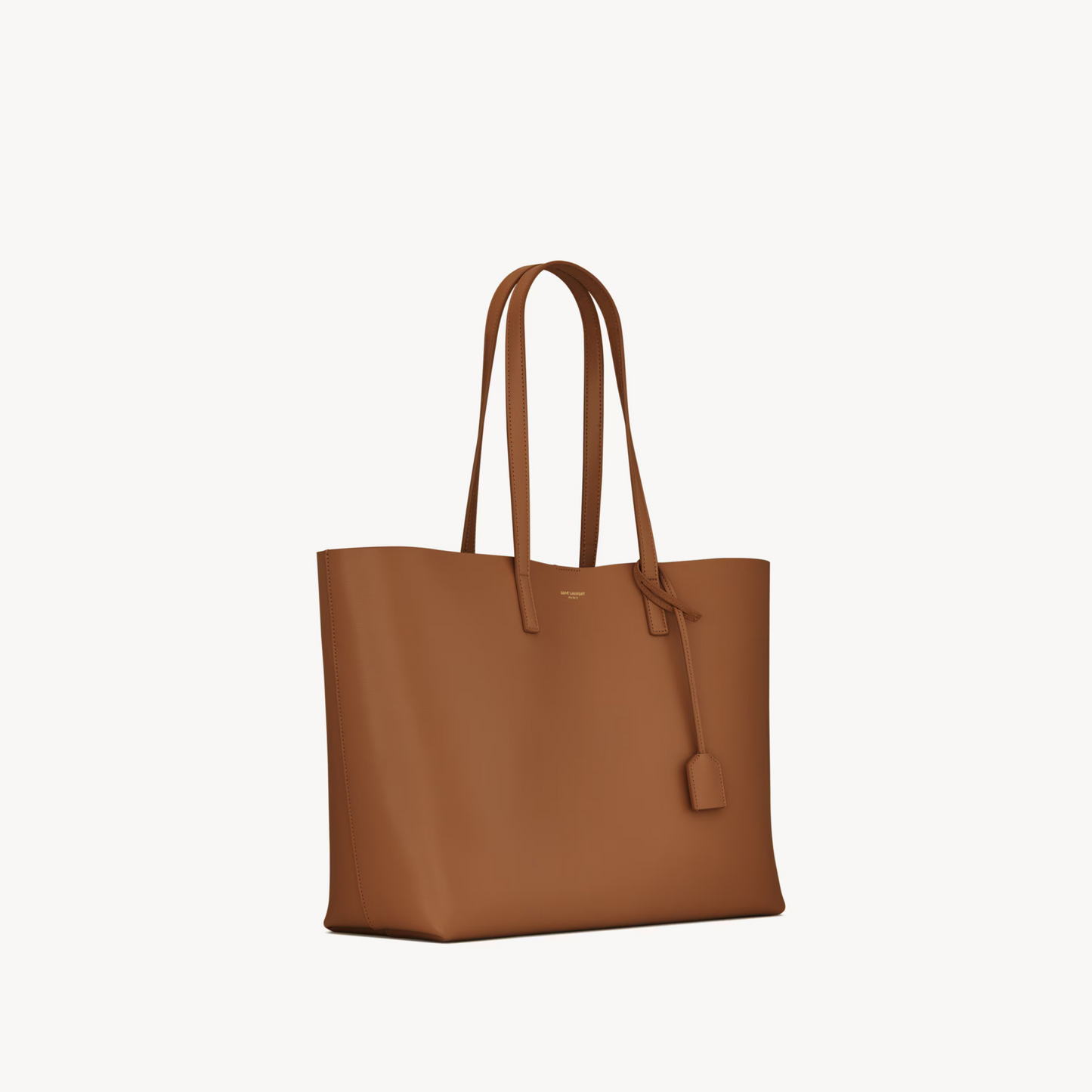 Saint Laurent Large East/West Tote Bag in Brick Leather – Cassandre Charm