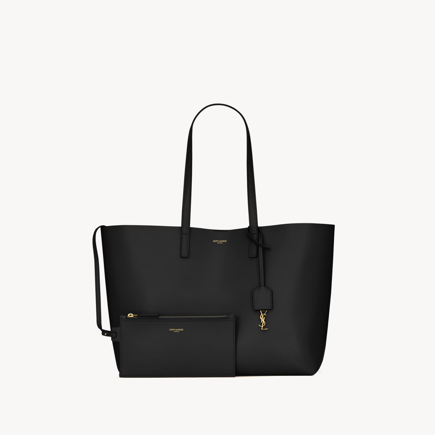 Saint Laurent Large Leather East/West Tote Bag – Cassandre Charm