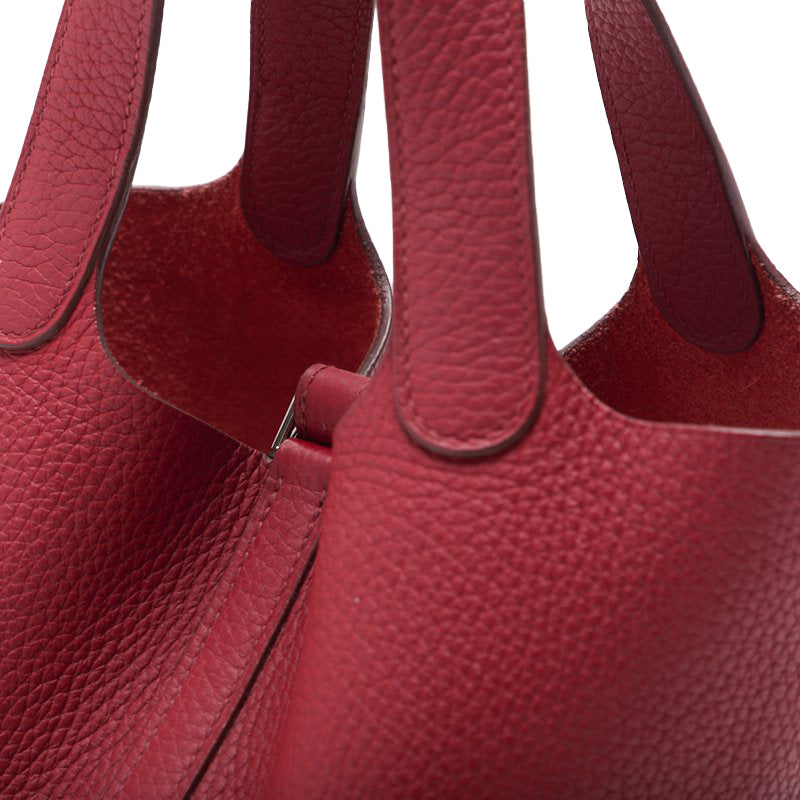 HERMES Picotin Lock PM Handbag  Claimans Rouge Casaque Rouge Casaque Handbag  Handbag Lady Handbags Lady Handbags Rouge Casaque Rouge Casaque Handbags Lady Handbags Lady Handbags