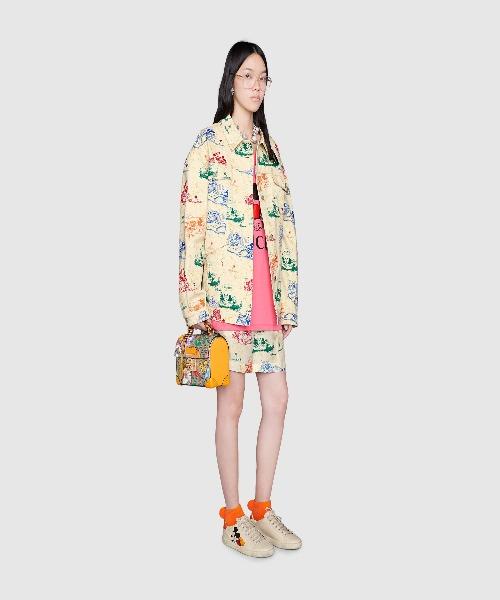 Gucci Padlock GG Flora Small Bamboo Shoulder Bag