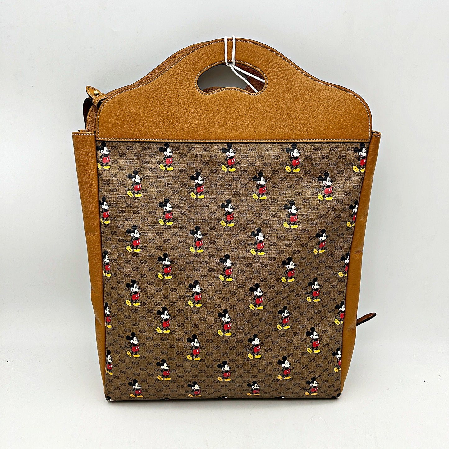 GUCCI X DISNEY Mini Vintage GG Supreme Monogram Mickey Mouse Top Handle Tote Beige Vintage Sun Oil  LA37124