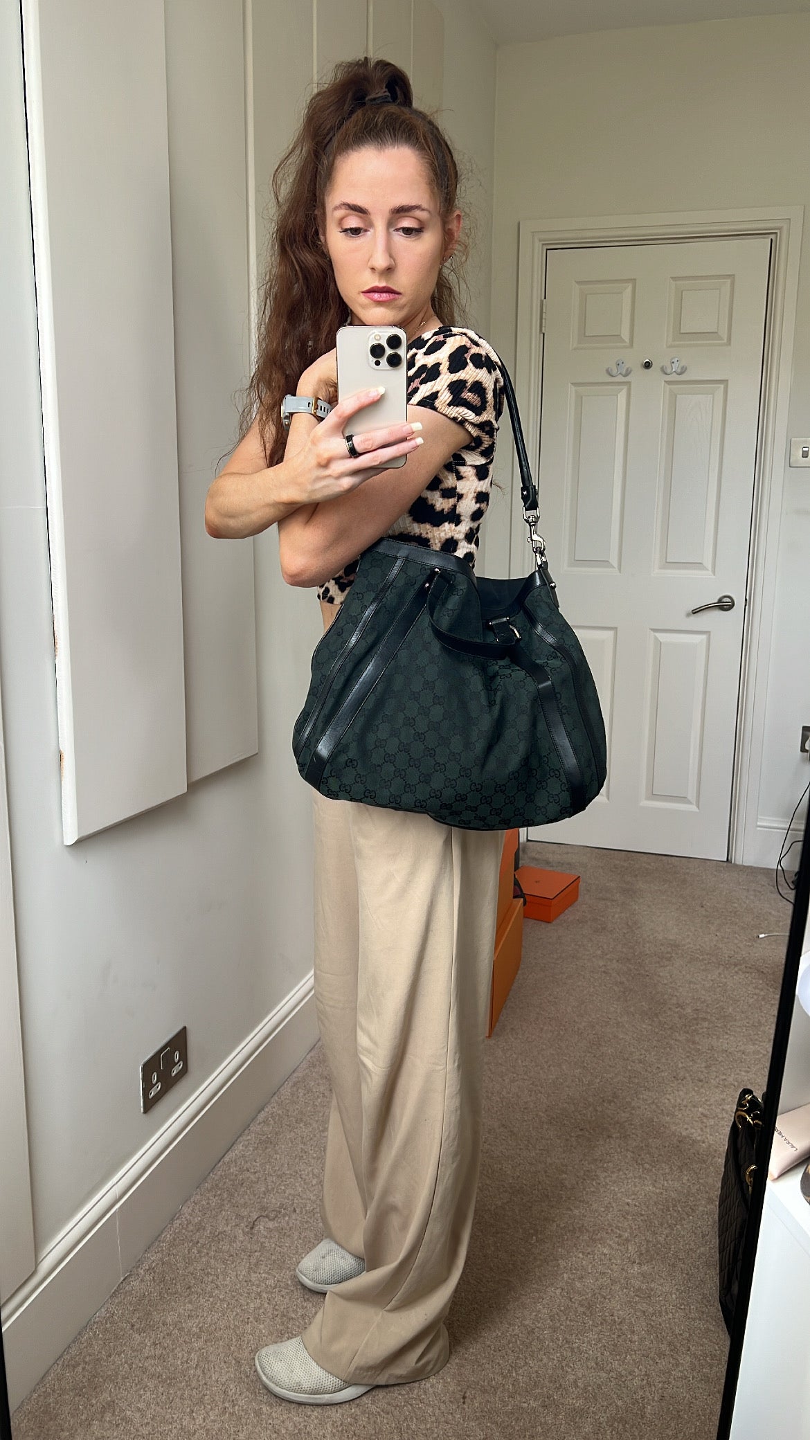 Gucci Abbey Convertible GG Canvas Tote