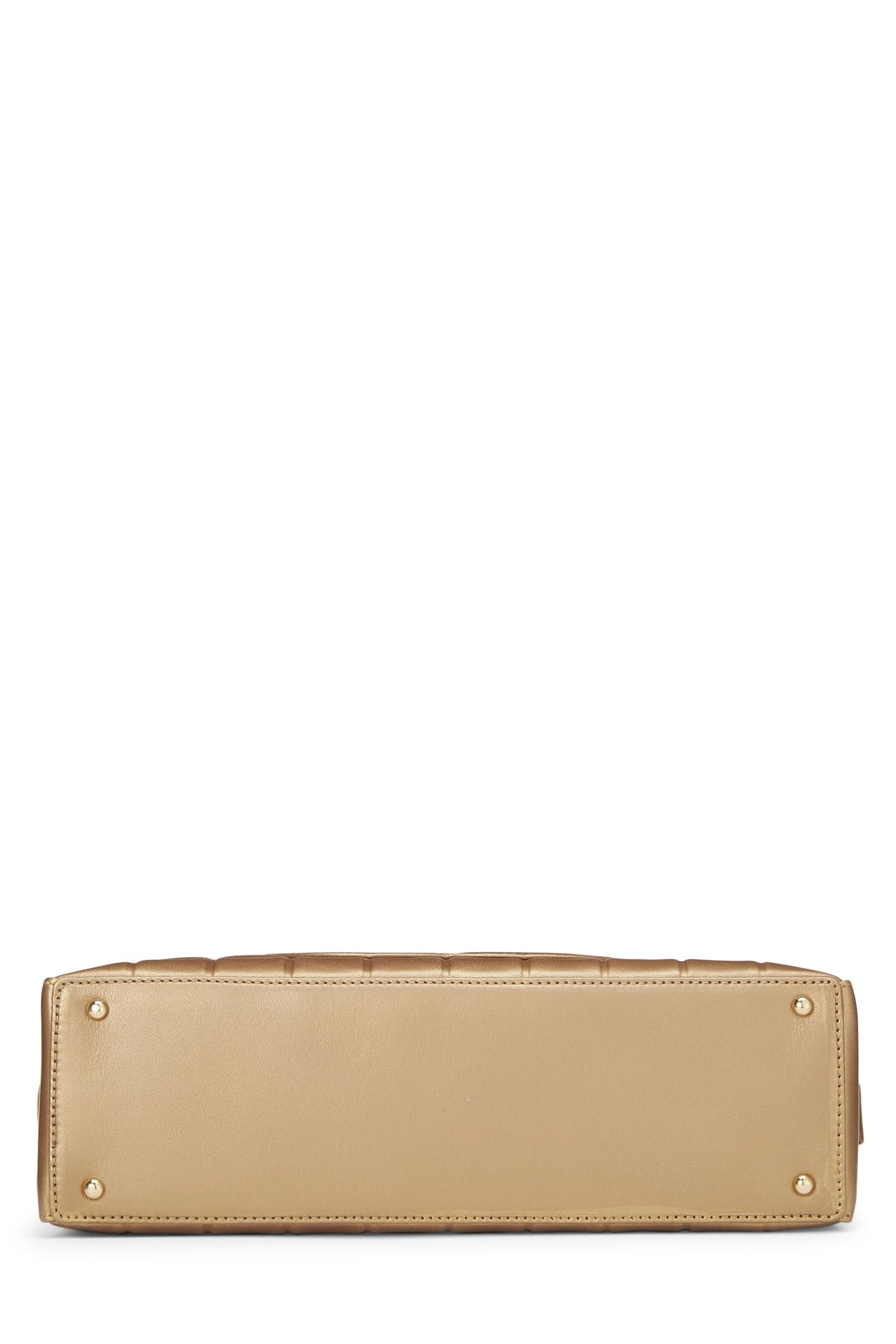 Chanel,  Gold Chocolate Bar Calfskin Shoulder Bag, Gold