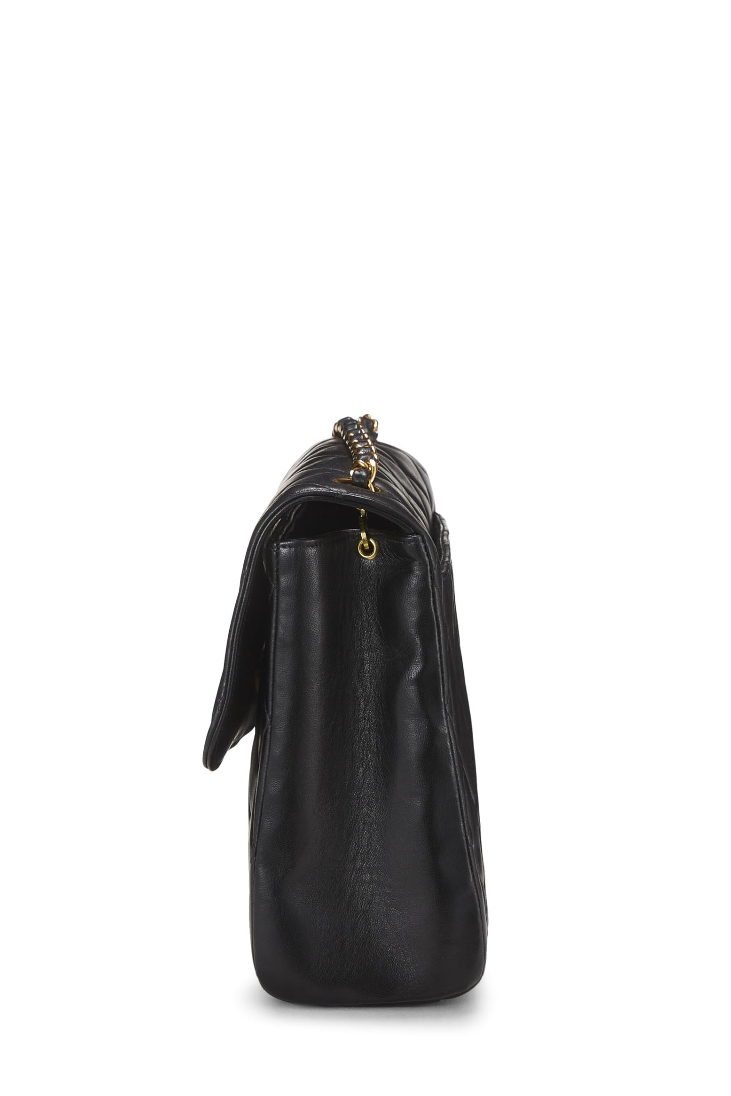 Chanel,  Black Quilted Lambskin 'CC' Square Shoulder Bag, Black
