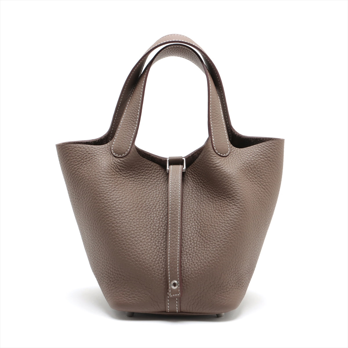 Hermes Picotin Lock PM  Clemence Etoupe Silver