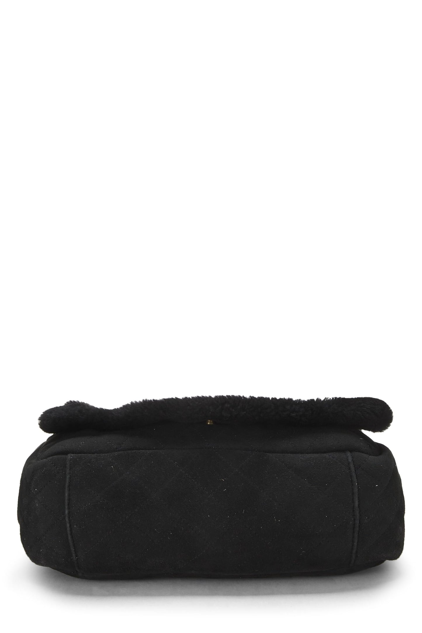 Chanel,  Black Shearling Shoulder Bag Small, Black