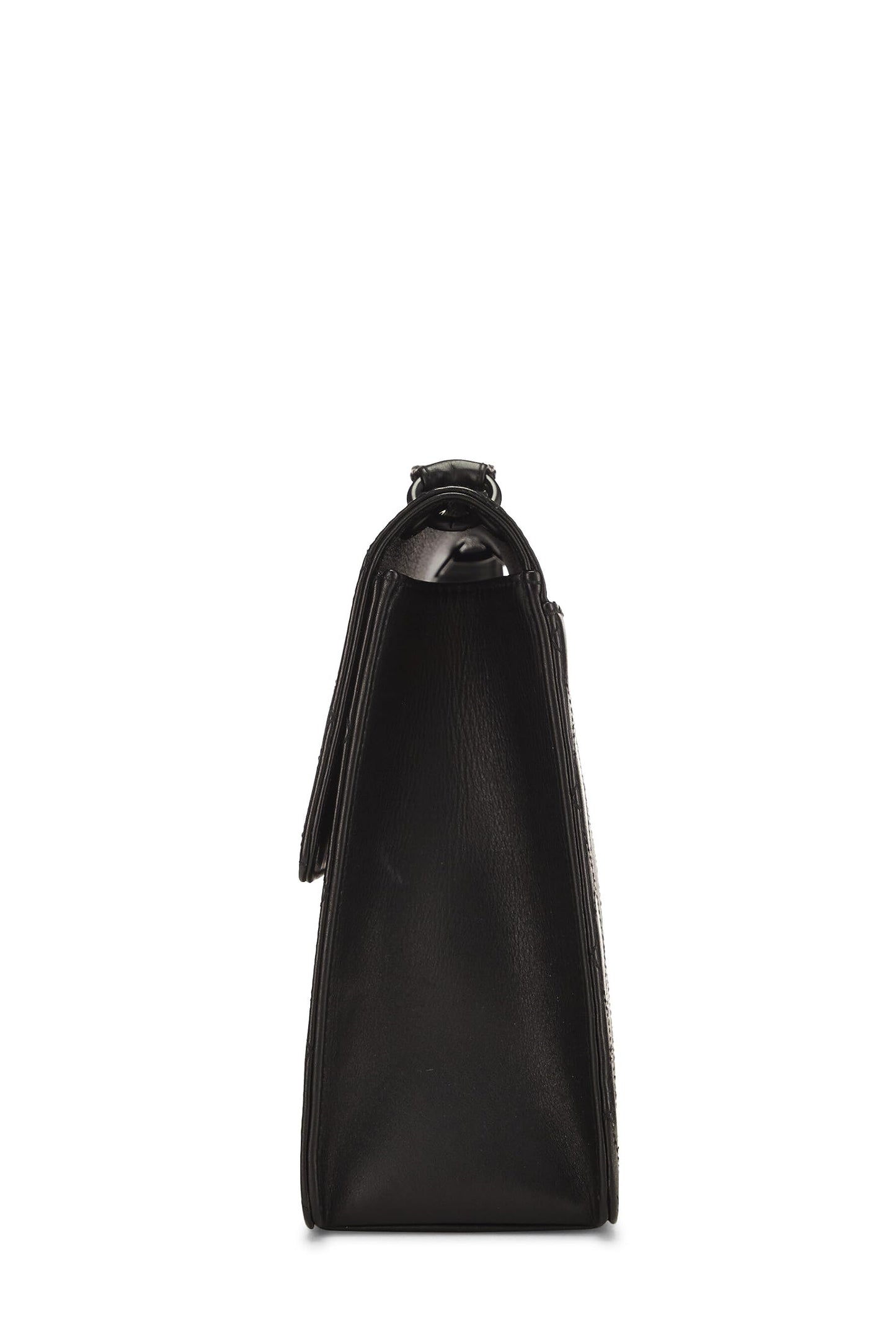 Chanel,  Black Lambskin Shoulder Bag, Black