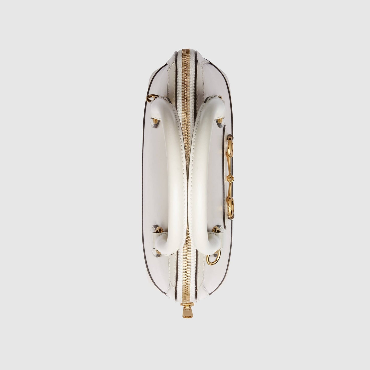 Gucci 1955 Horsebit small top handle bag White
