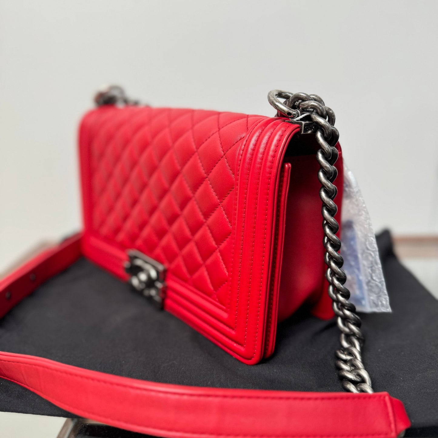 Chanel Medium Boy Bag - Red Shoulder Bags, Handbags