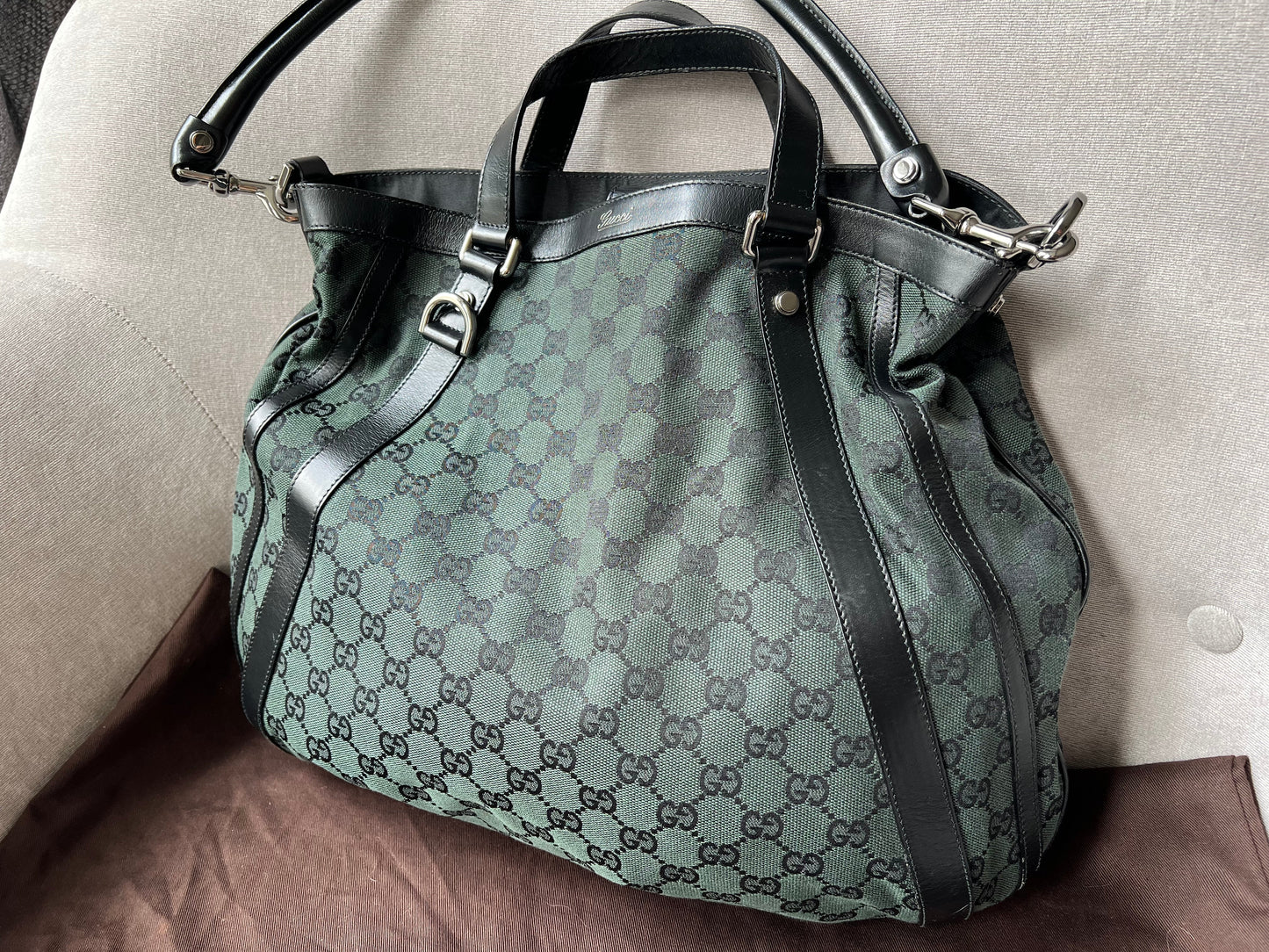 Gucci Abbey Convertible GG Canvas Tote