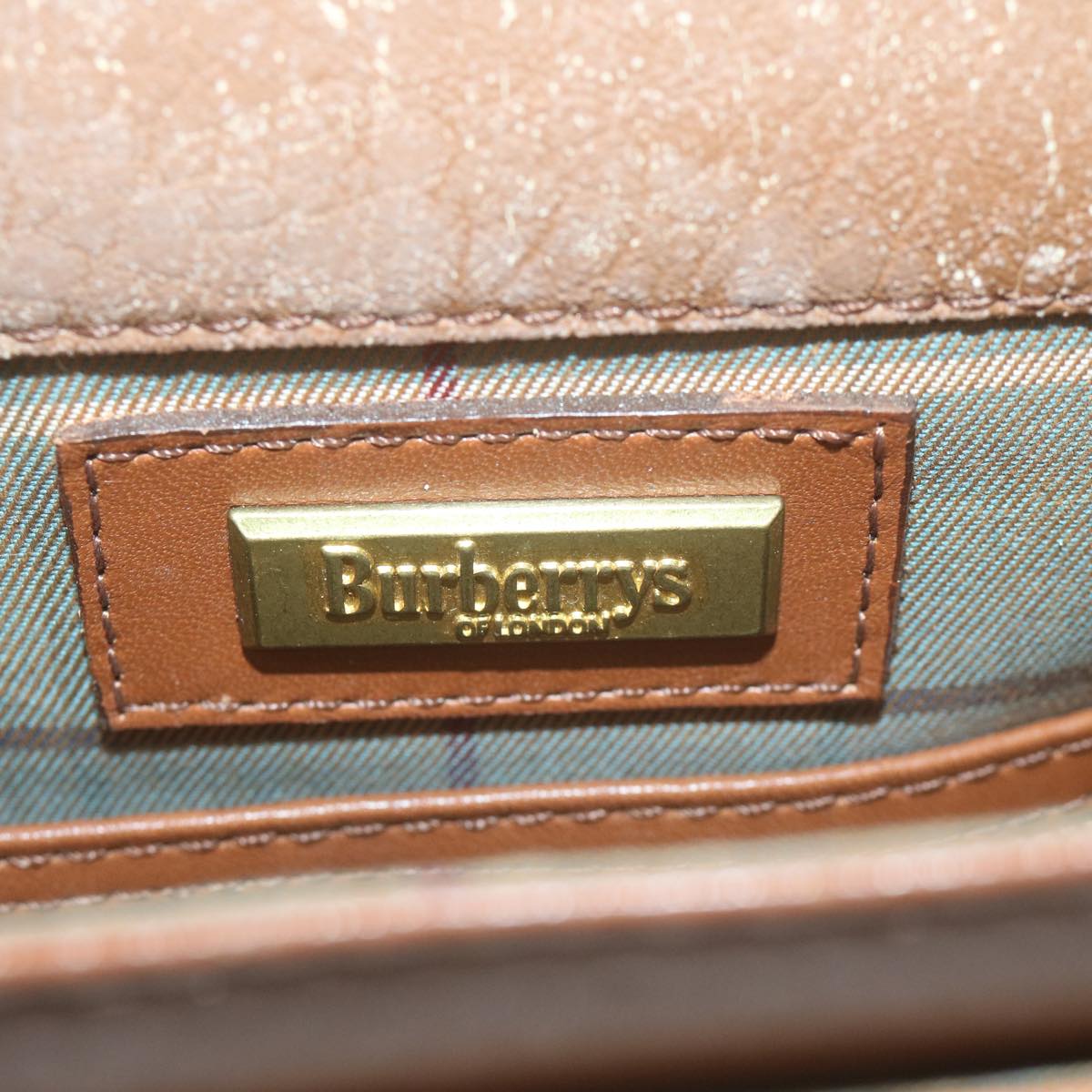 BurberrySs Shoulder Bag Leather Brown Auth 65946