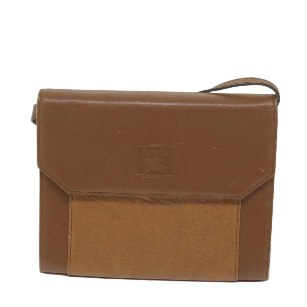 BurberrySs Shoulder Bag Leather Brown Auth 65946