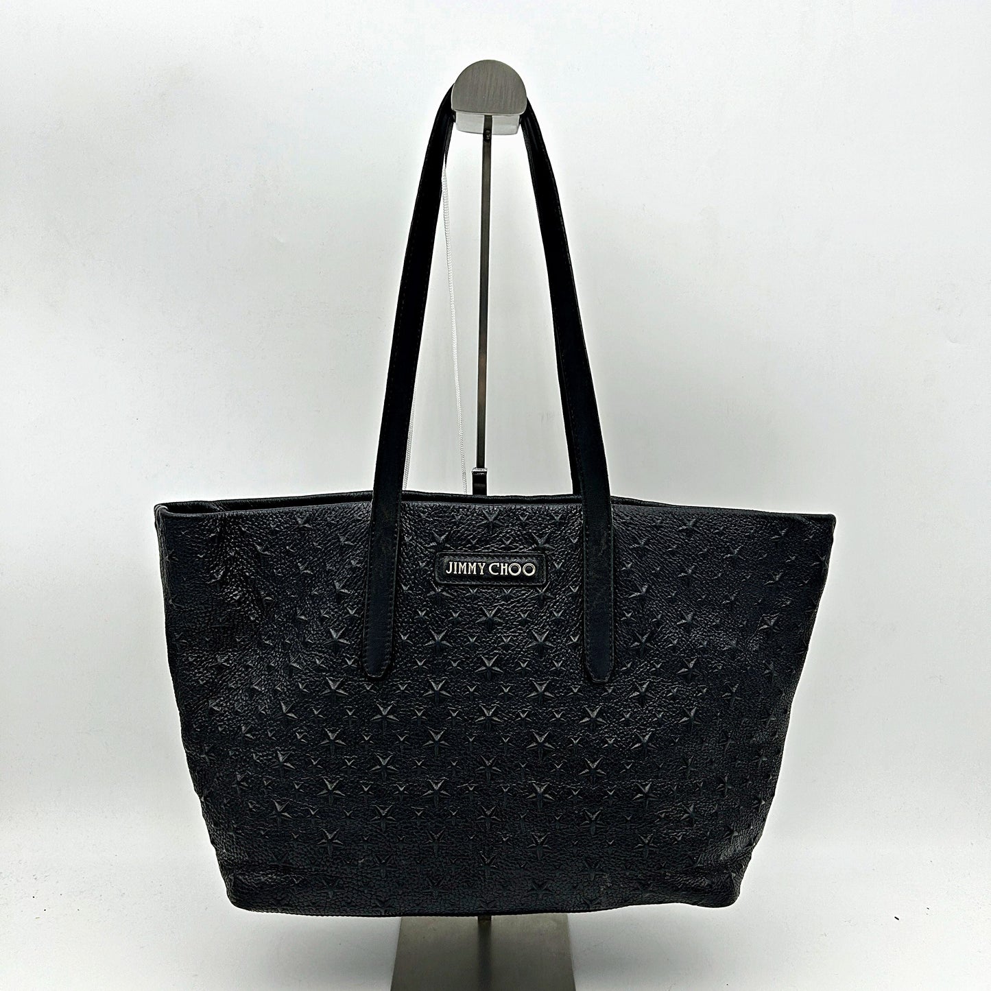 Jimmy Choo | Bags | Jimmy Choo Leopard Shoulder Bag In Black Leather Pony LA20482