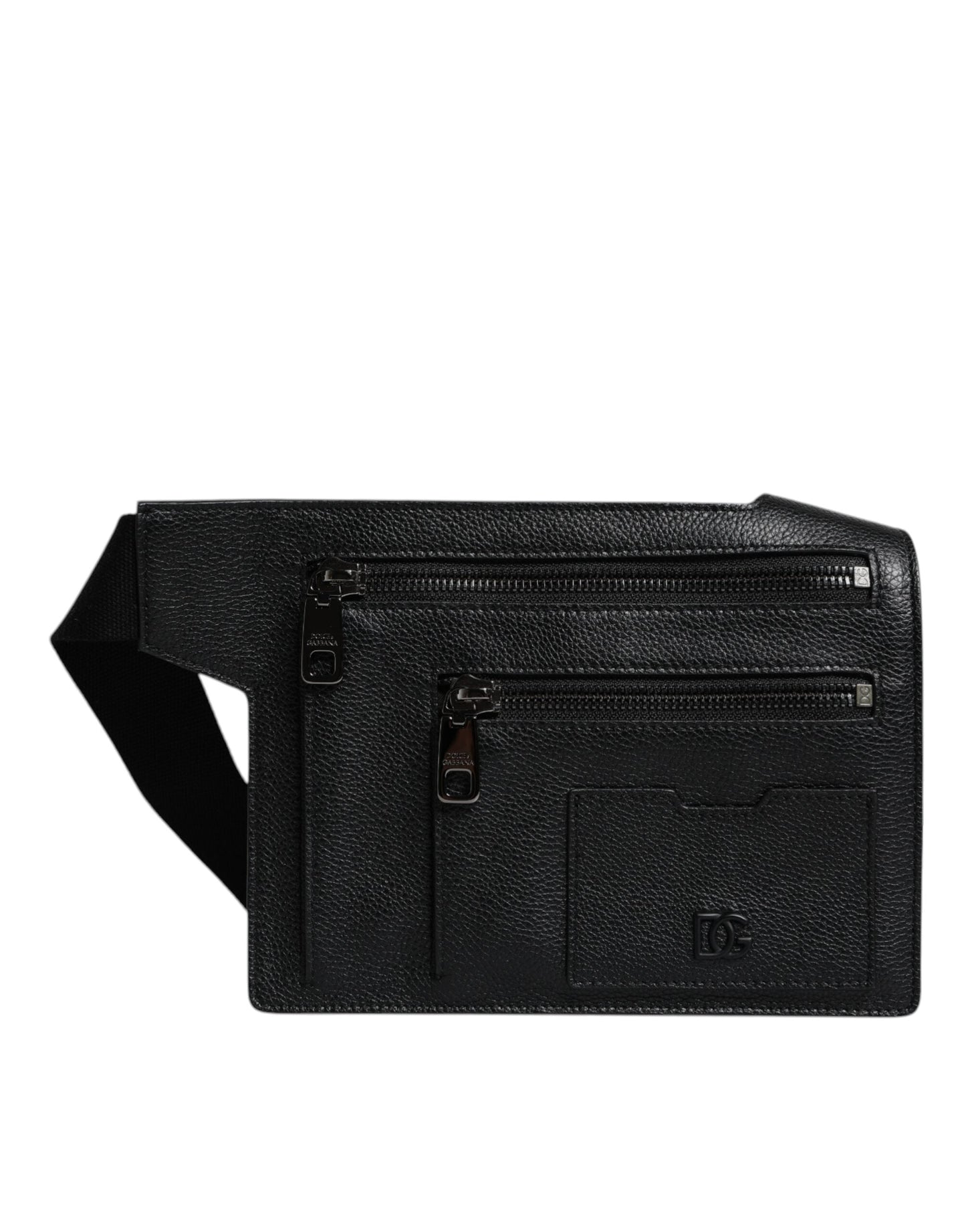 Dolce & Gabbana Black Calfskin Leather Messenger Crossbody Bag