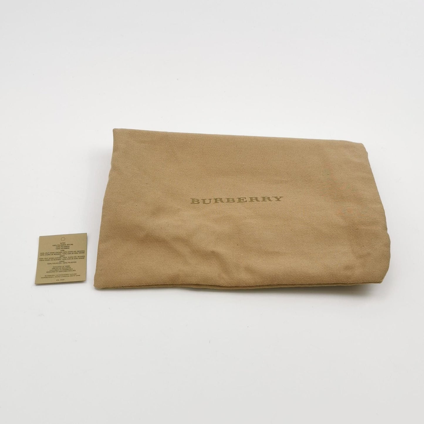 Preloved Burberry Leather Nylon Check Logo Crossbody Shoulder Bag 250429781171830