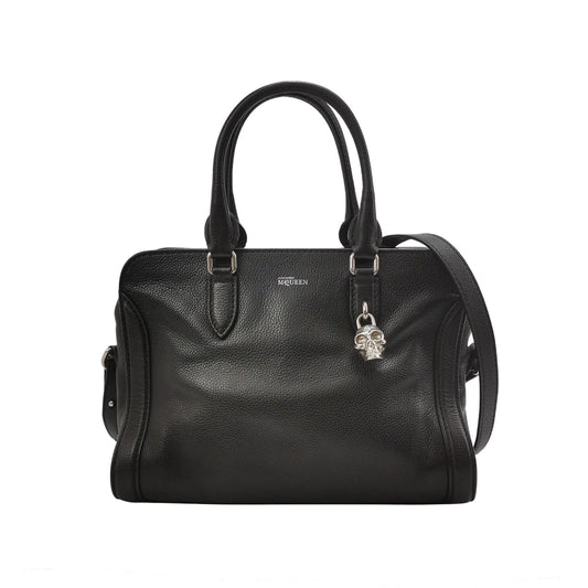 Preloved Alexander McQueen Skull Padlock Medium Leather Crossbody Bag 24091278862291