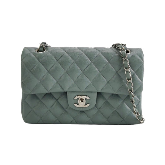 Preloved Chanel Classic Flap Seasonal Limited Edition Small Calfskin Quilted CC Turnlock Chain Shoulder Bag