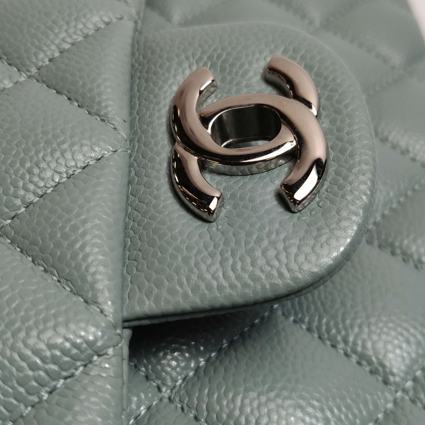 Preloved Chanel Classic Flap Seasonal Limited Edition Small Calfskin Quilted CC Turnlock Chain Shoulder Bag