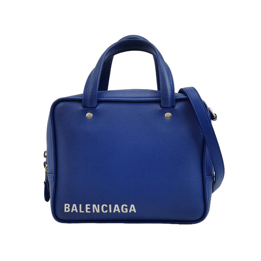 Preloved Balenciaga Calfskin Solid Letter Logo Zip Crossbody Shoulder Bag 250503781176793