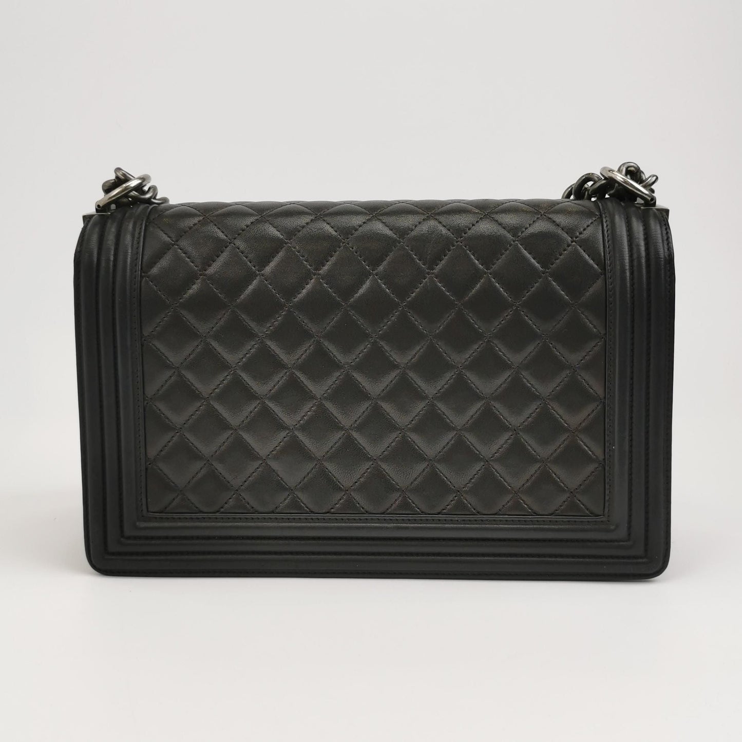 Chanel Leboy Classic Large Lambskin Quilted CC Lock Shoulder Bag