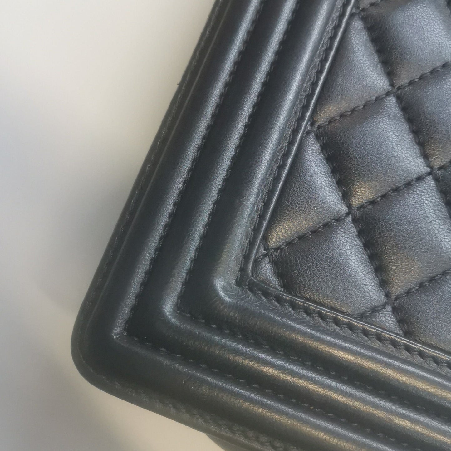 Chanel Leboy Classic Large Lambskin Quilted CC Lock Shoulder Bag