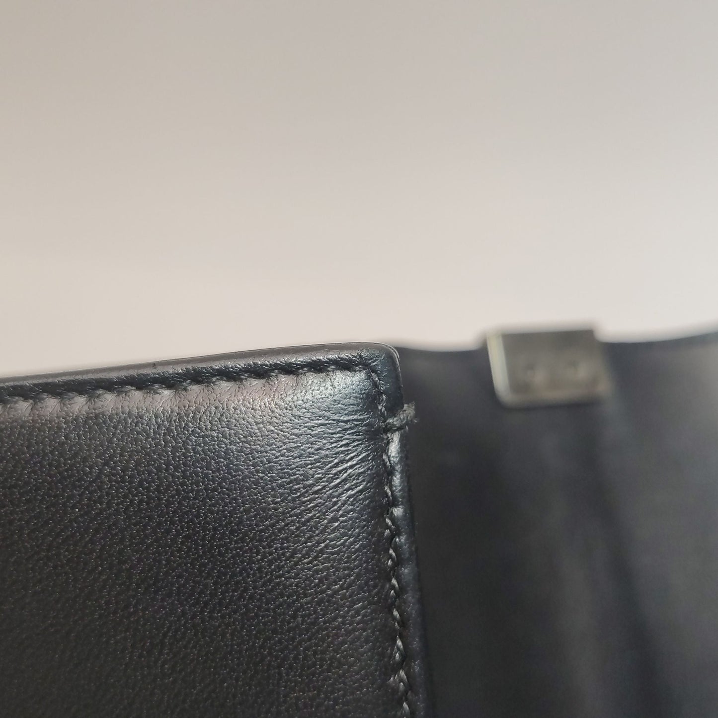 Chanel Leboy Classic Large Lambskin Quilted CC Lock Shoulder Bag
