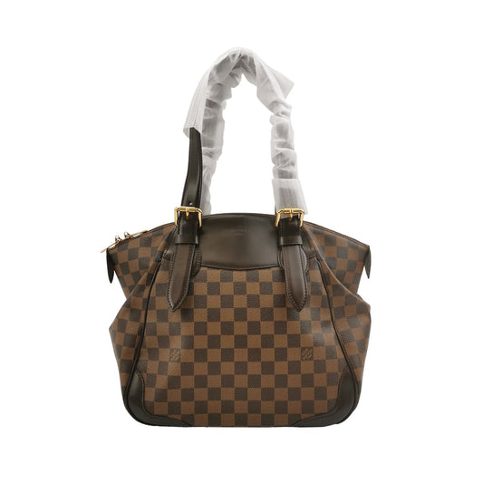 Louis Vuitton Verona Leather Checkerboard Logo Embellished Tote Shoulder Bag 250514781192823