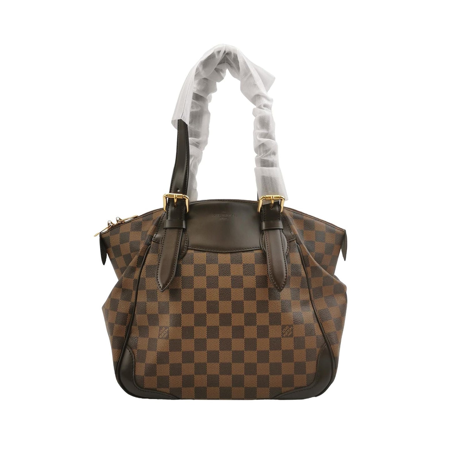 Louis Vuitton Verona Leather Checkerboard Logo Embellished Tote Shoulder Bag 250514781192823