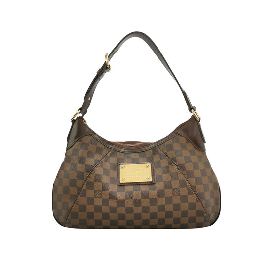 Louis Vuitton Thames Leather Checkerboard Logo Shoulder Bag 250119781033065